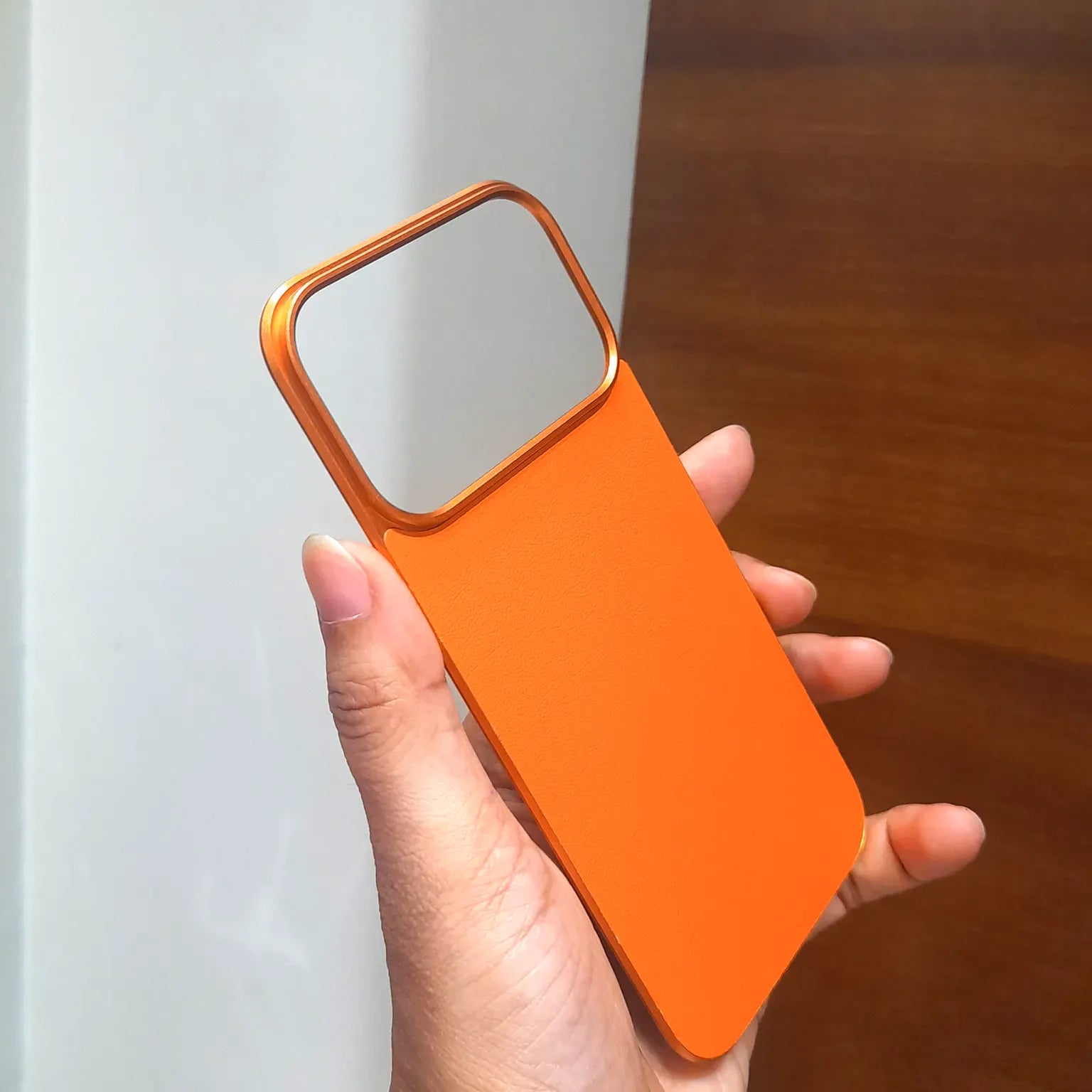 Cases & Covers Leather Texture Frameless Magnetic MagSafe Back Panel case for iPhone 17 Pro Max