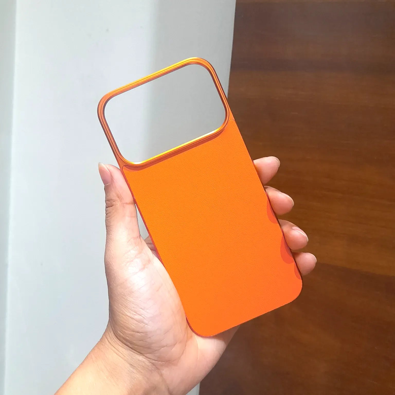 Cases & Covers Leather Texture Frameless Magnetic MagSafe Back Panel case for iPhone 17 Pro Max