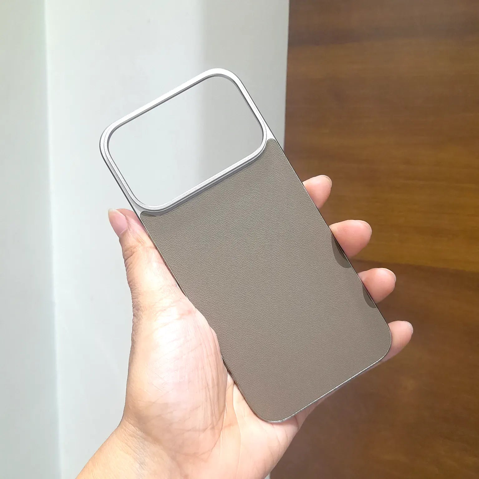 Cases & Covers Leather Texture Frameless Magnetic MagSafe Back Panel case for iPhone 17 Pro Max