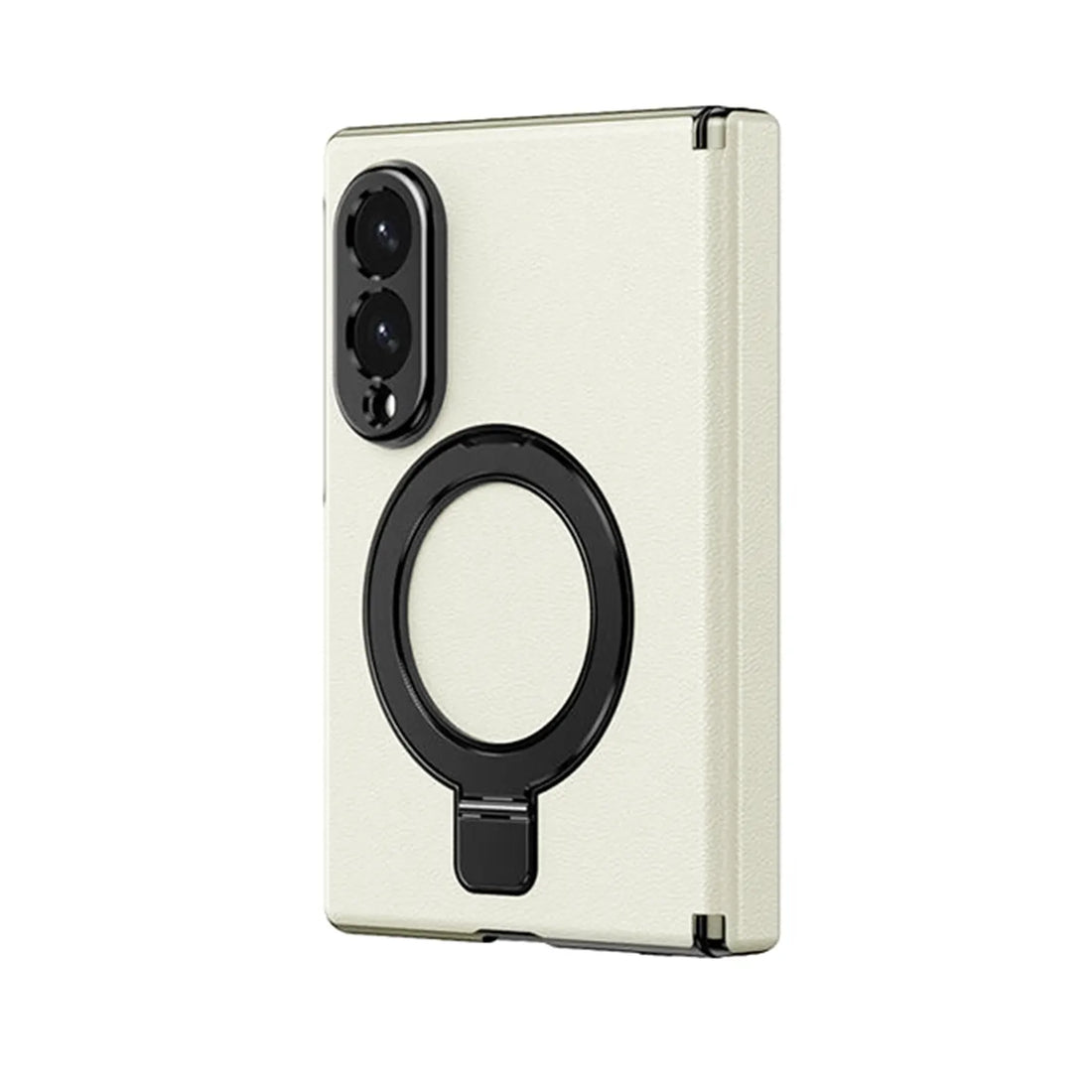 Leather Texture Magnetic Kickstand Case With Hinge Protection for Samsung Z Fold8 KTSU6HH8Z 8946445713216