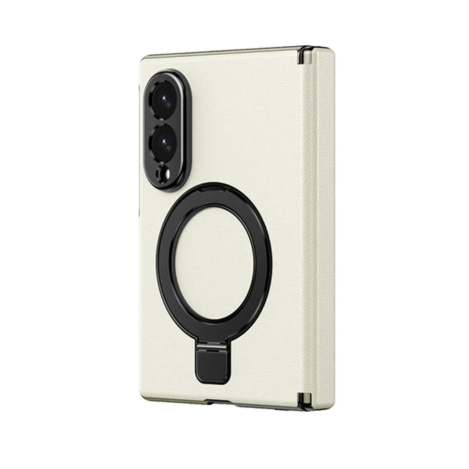 Leather Texture Magnetic Kickstand Case With Hinge Protection for Samsung Z Fold8 KTSU6HH8Z 8946445713216