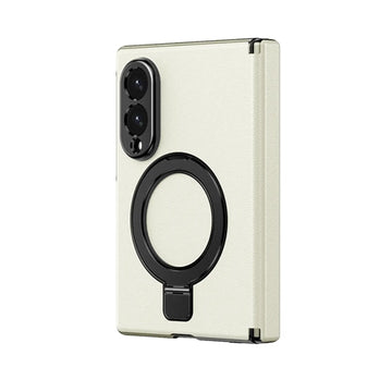 Leather Texture Magnetic Kickstand Case With Hinge Protection for Samsung Z Fold8 KTSU6HH8Z 8946445713216