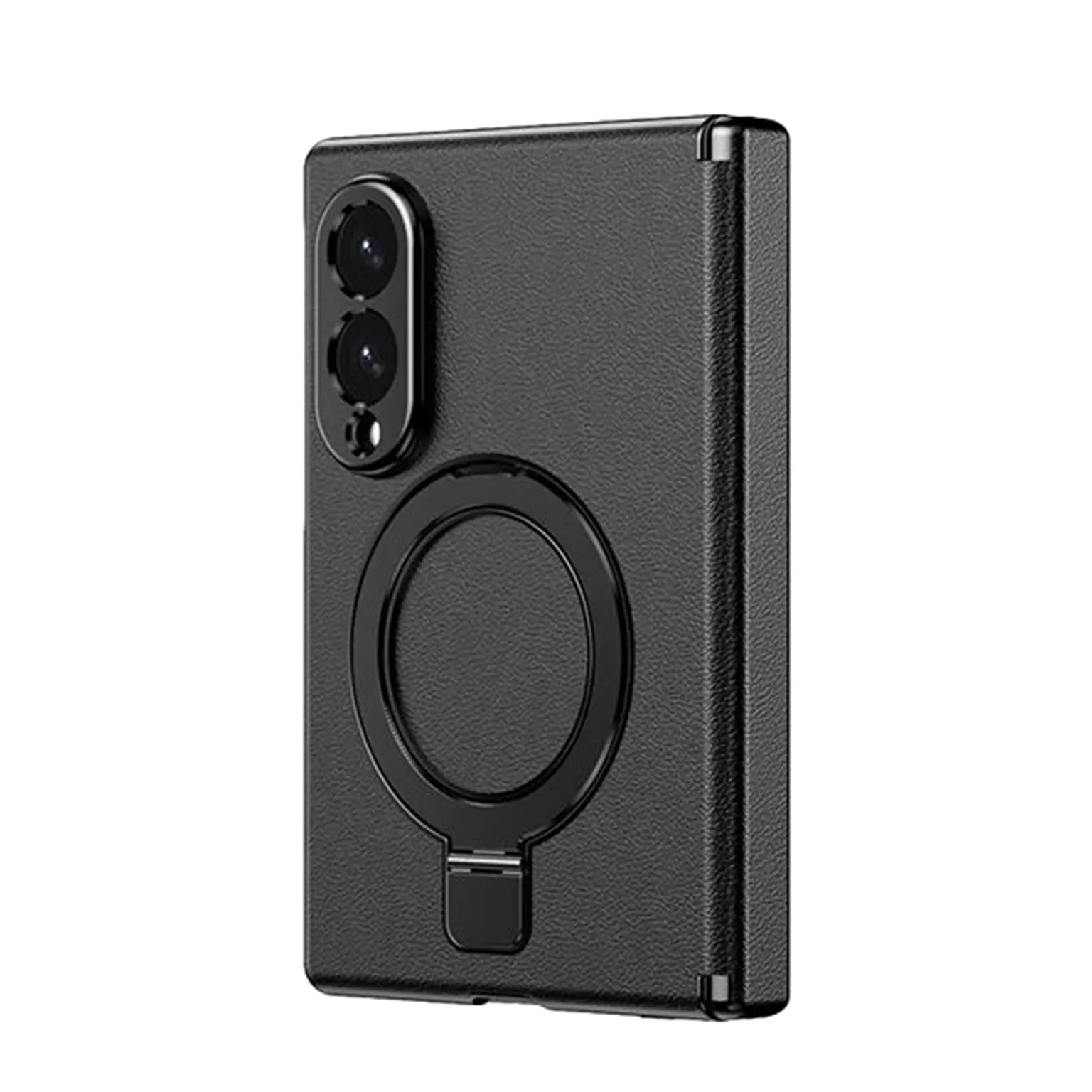 Leather Texture Magnetic Kickstand Case With Hinge Protection for Samsung Z Fold8 KTSU1T25H 8944943631636
