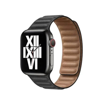 Leather Texture Magnetic Link Strap for Apple Watch 38 | 40 | 41 | 42mm S10