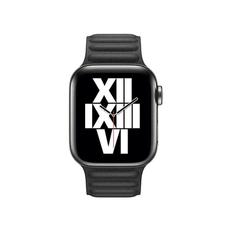Leather Texture Magnetic Link Strap for Apple Watch 42 | 44 | 45 | Ultra 49 | 46mm S10
