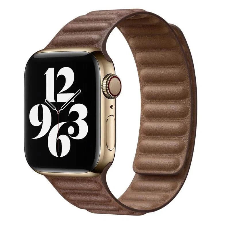 Leather Texture Magnetic Link Strap for Apple Watch 42 | 44 | 45 | Ultra 49 | 46mm S10