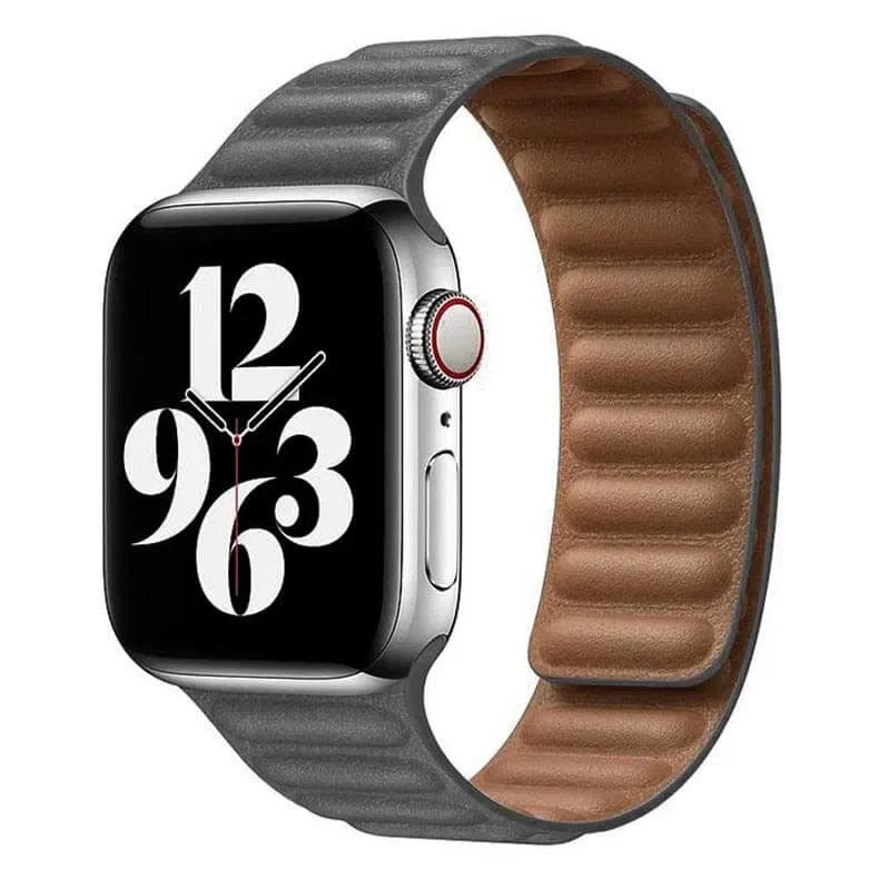 Leather Texture Magnetic Link Strap for Apple Watch 42 | 44 | 45 | Ultra 49 | 46mm S10