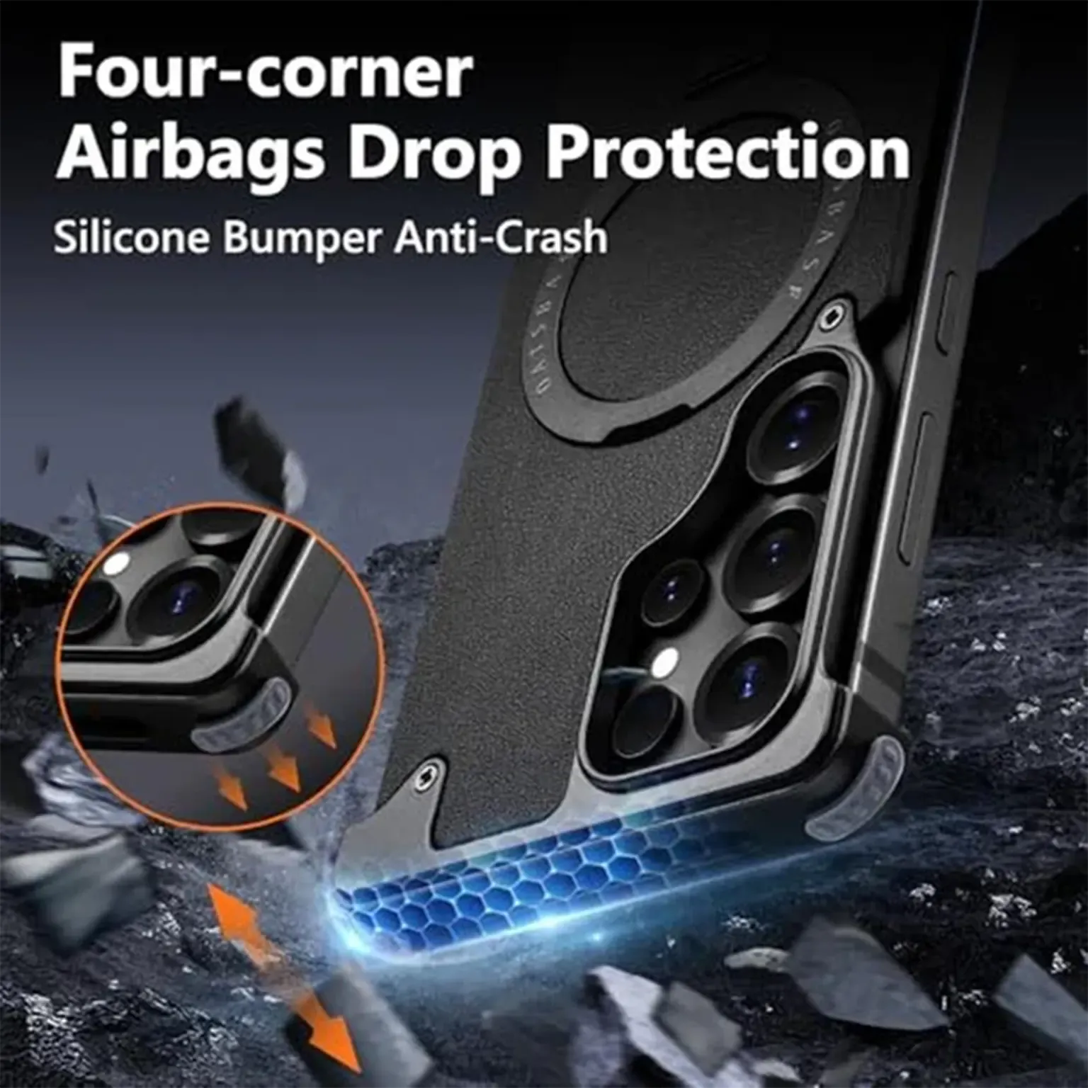 Cases & Covers Leather Texture Metal Kickstand Frameless MagSafe Case for Samsung S26 Ultra