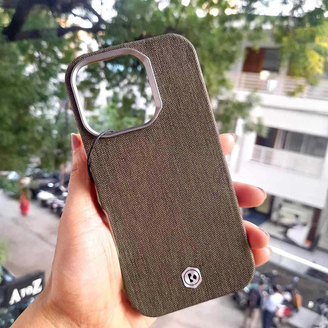 ktusu Generic Cases & Covers Lilen Fabric Texture Case for iPhone 16 Pro Max Brown