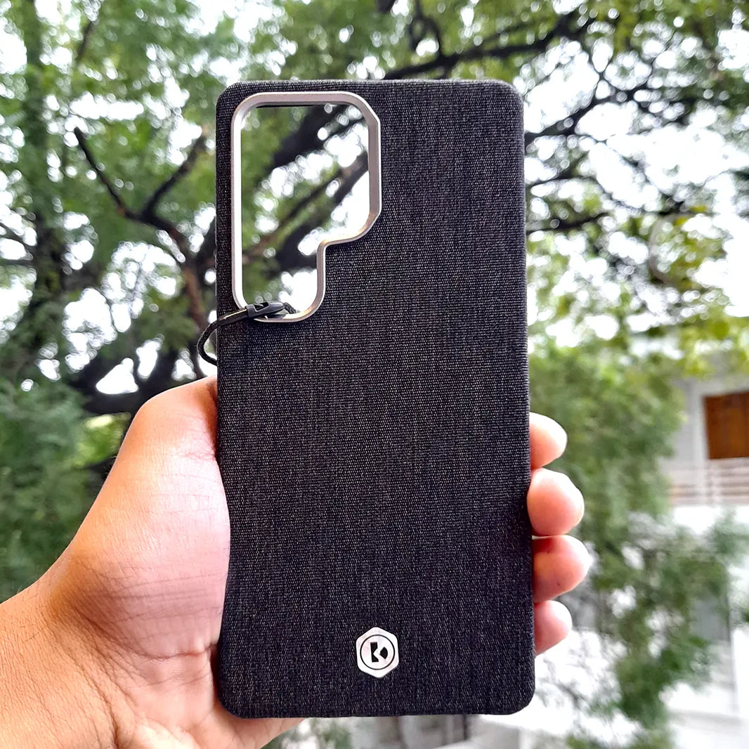 ktusu Generic Cases & Covers Lilen Fabric Texture Case for Samsung S25 Ultra Light Grey