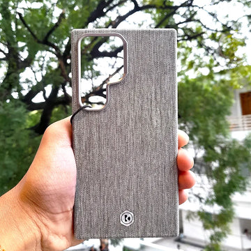 ktusu Generic Cases & Covers Lilen Fabric Texture Case for Samsung S25 Ultra Light Grey