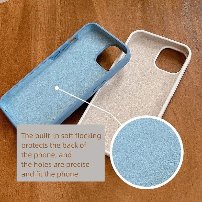 Liquid Silicone inner microfiber Case for iPhone 13 Pro Max