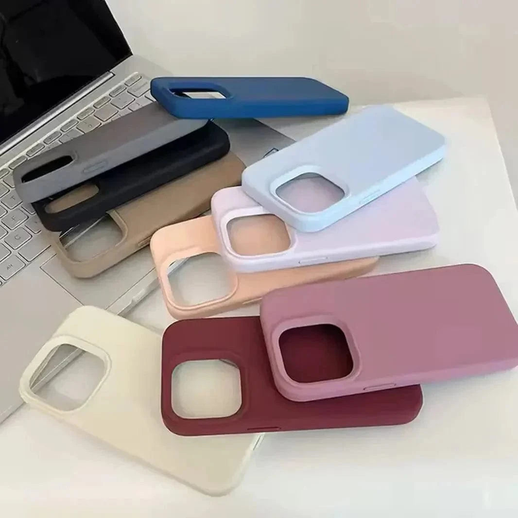 Liquid Silicone inner microfiber Case for iPhone 15 Pro Max