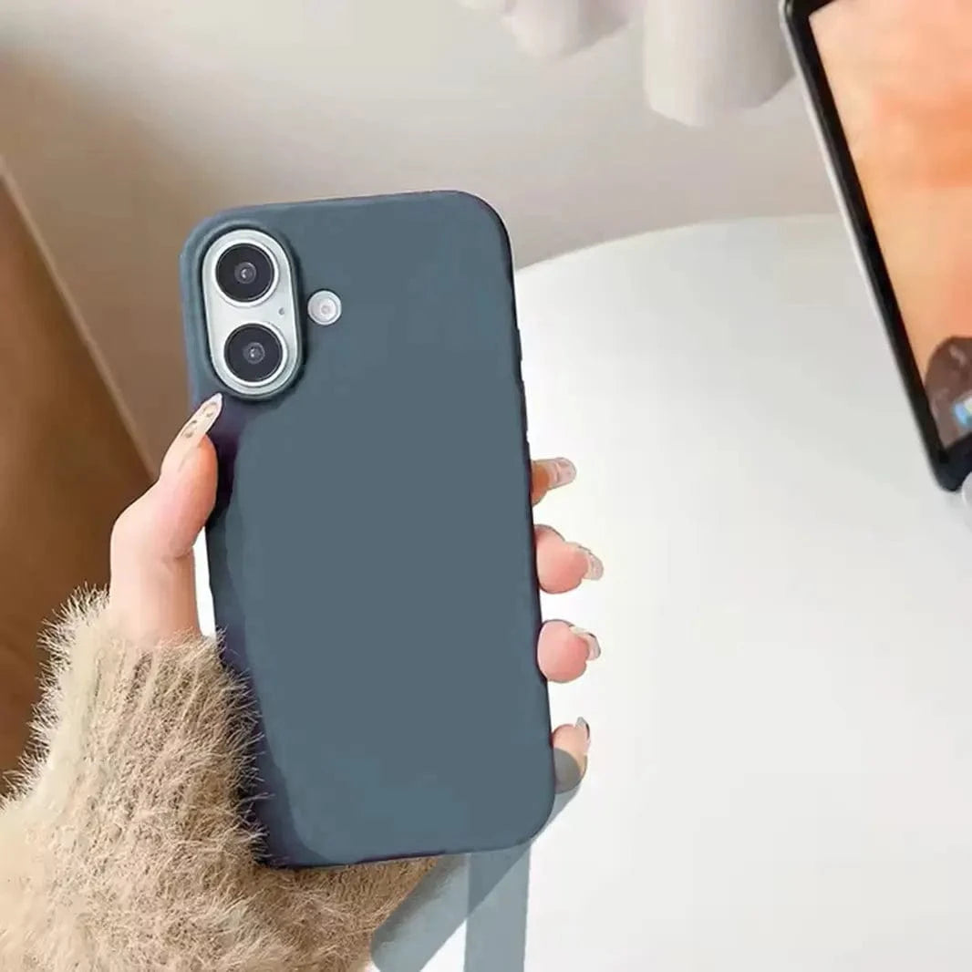 Liquid Silicone inner microfiber Case for iPhone 16