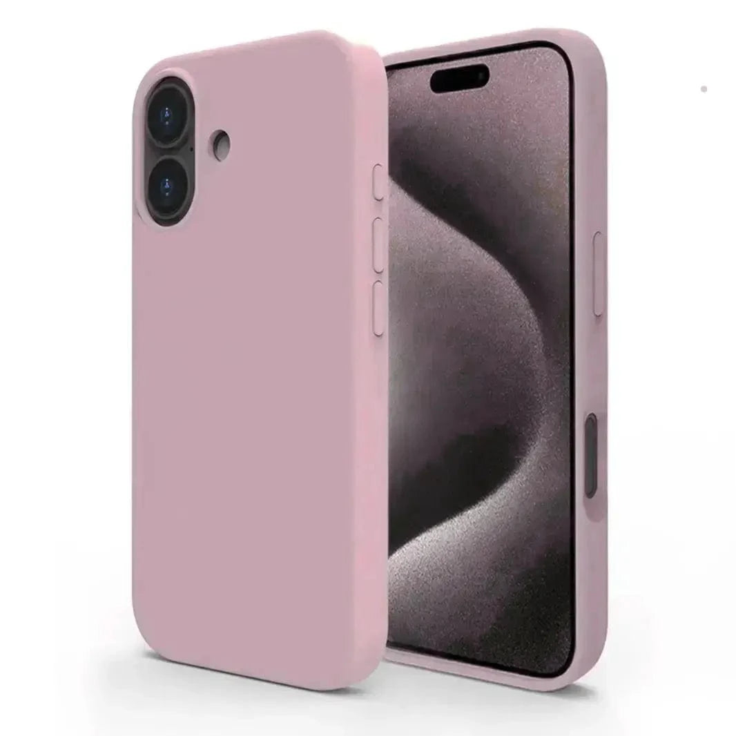 Liquid Silicone inner microfiber Case for iPhone 16 Plus