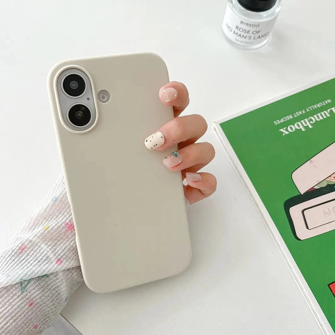 Liquid Silicone inner microfiber Case for iPhone 16 Plus