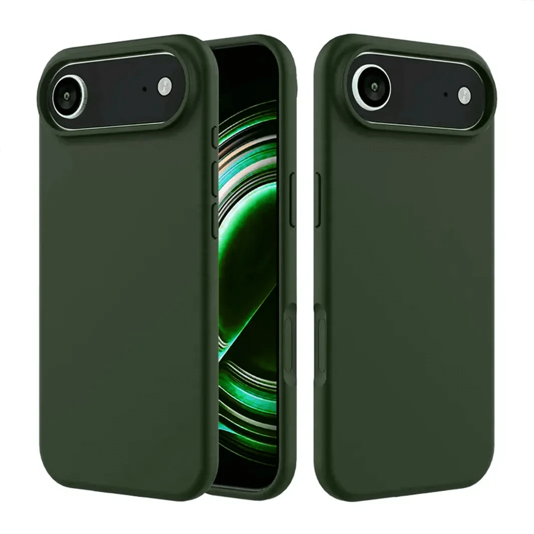 ktusu Generic Cases & Covers Liquid Silicone inner microfiber Case for iPhone 17 Air Midnight Green