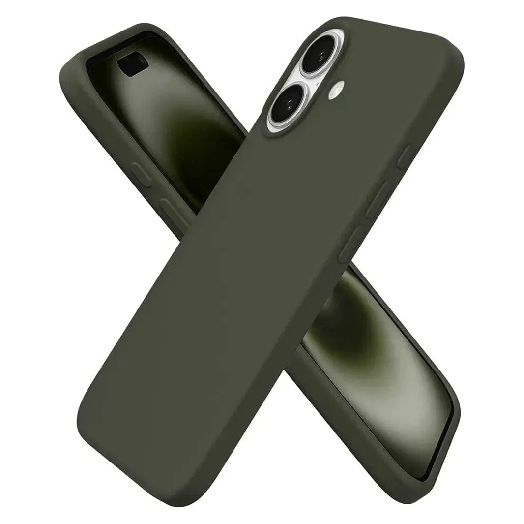 ktusu Generic Cases & Covers Liquid Silicone inner microfiber Case for iPhone 17 Army Green