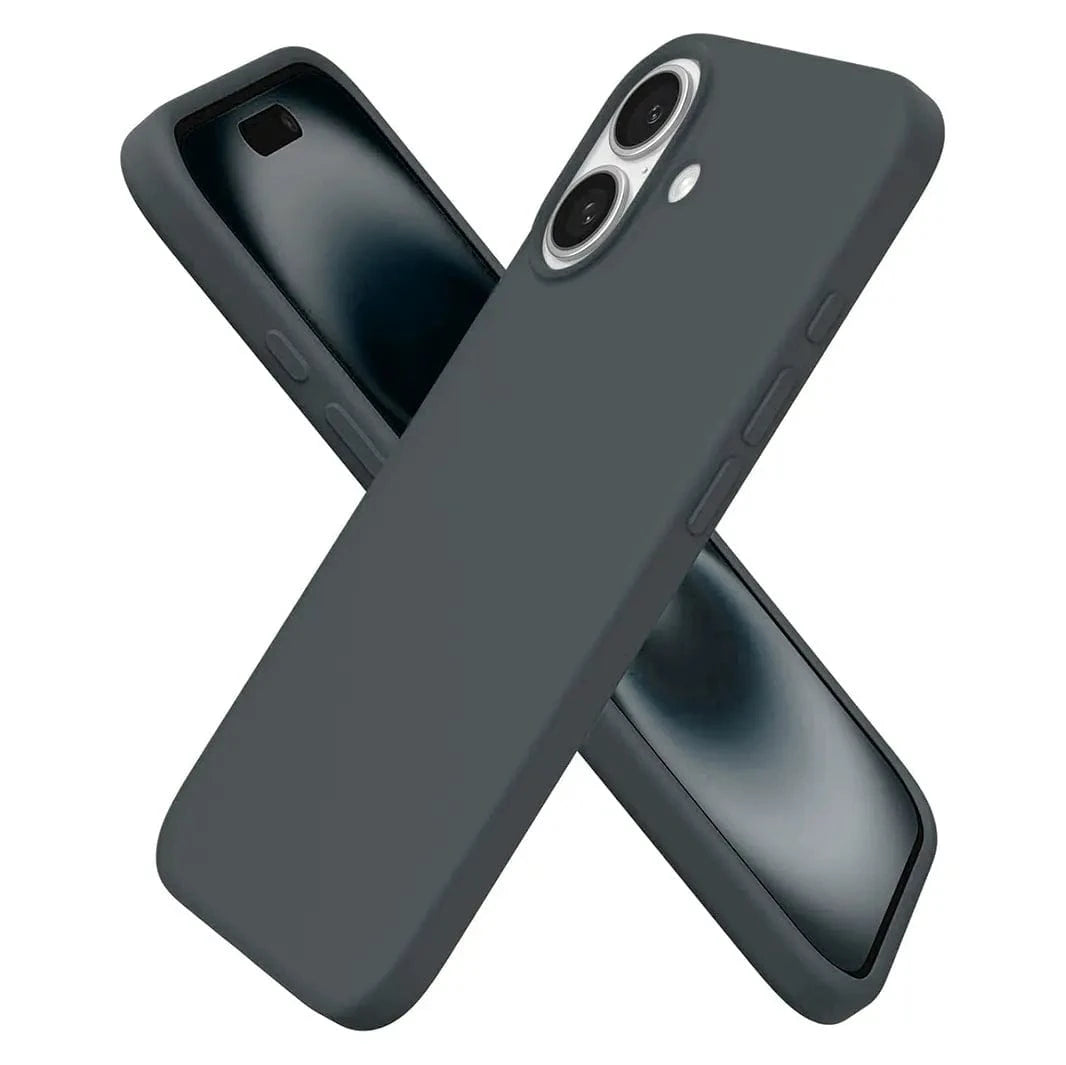 ktusu Generic Cases & Covers Liquid Silicone inner microfiber Case for iPhone 17 Dark Grey
