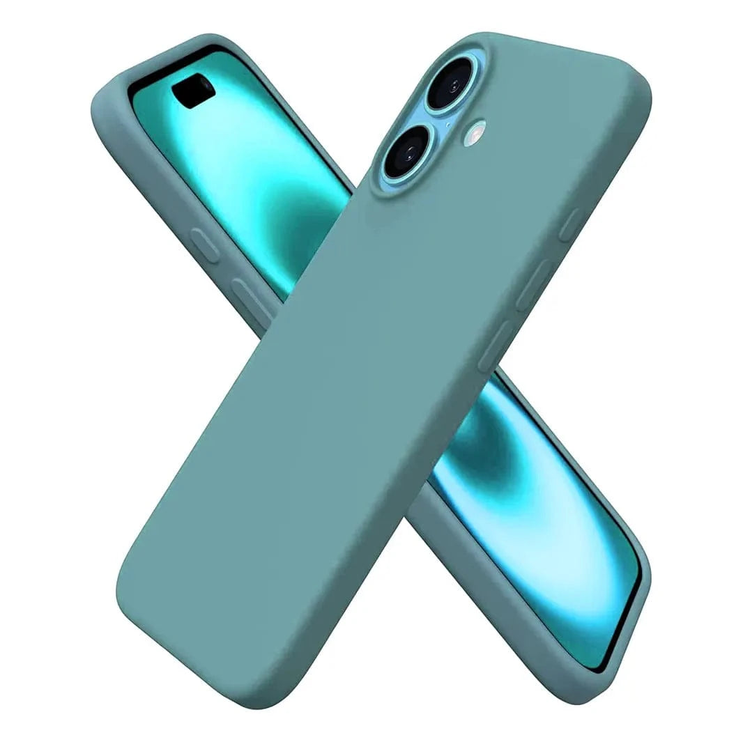 ktusu Generic Cases & Covers Liquid Silicone inner microfiber Case for iPhone 17 Dull Teal