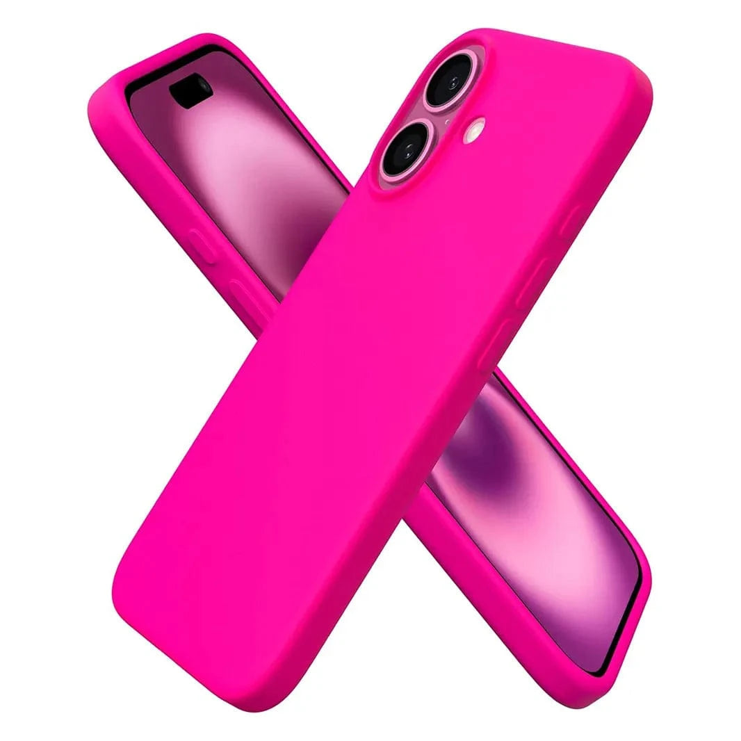 ktusu Generic Cases & Covers Liquid Silicone inner microfiber Case for iPhone 17 Hot Pink