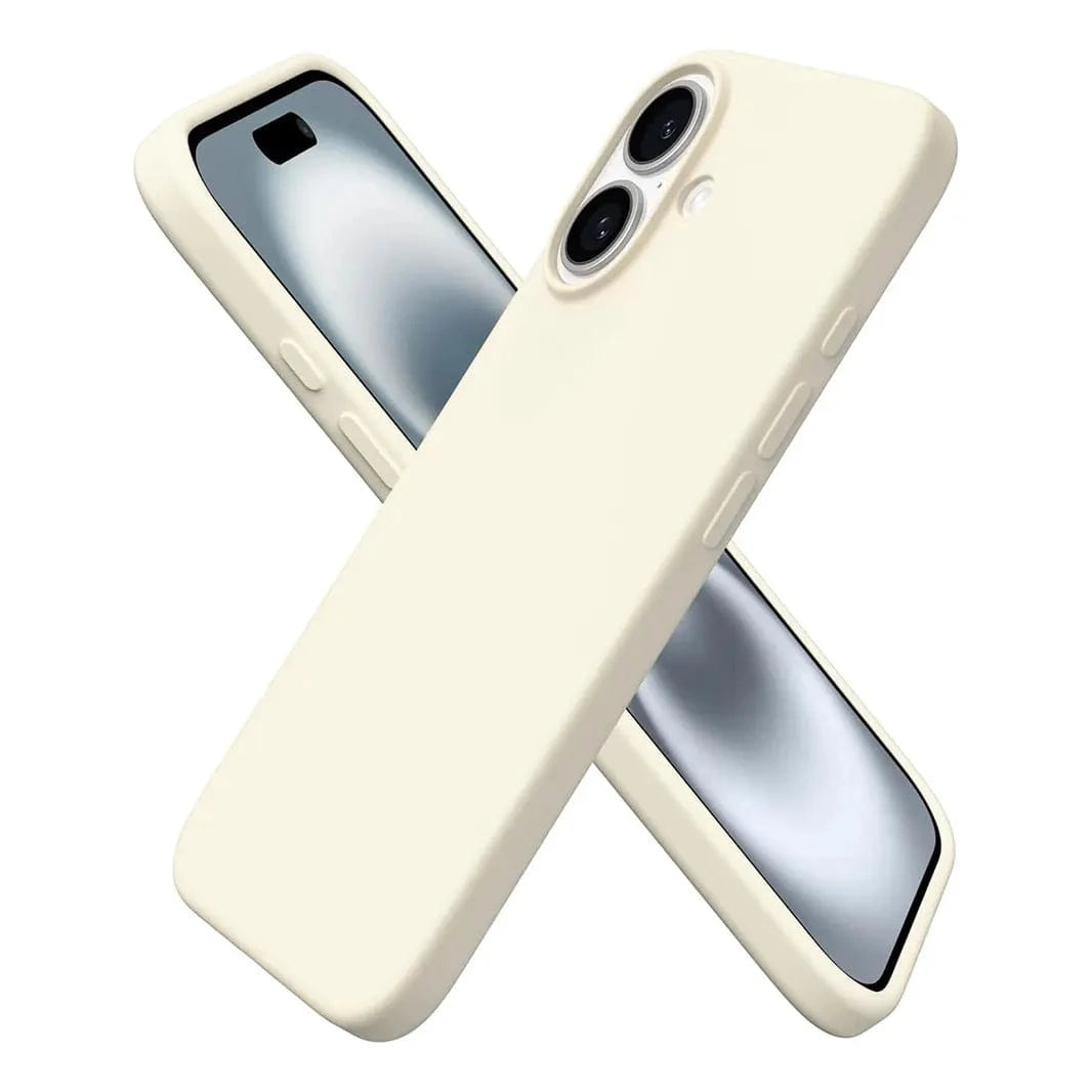 ktusu Generic Cases & Covers Liquid Silicone inner microfiber Case for iPhone 17 Off White