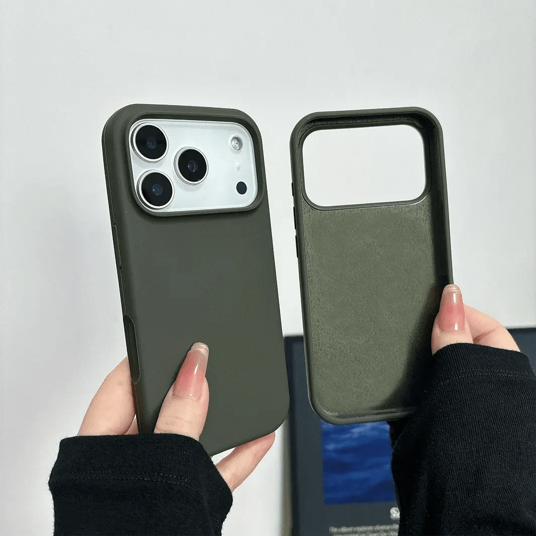 ktusu Generic Cases & Covers Liquid Silicone inner microfiber Case for iPhone 17 Pro Max Army Green