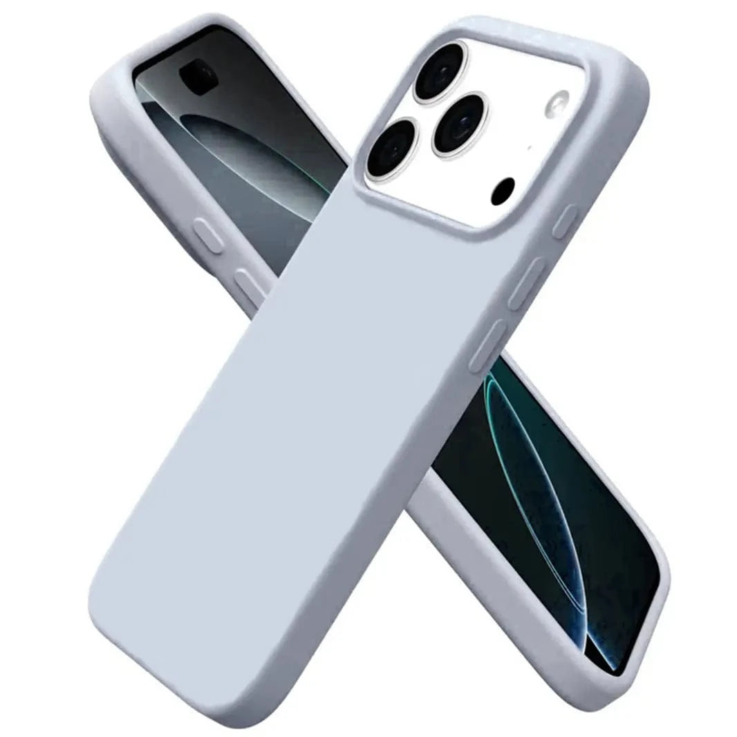 ktusu Generic Cases & Covers Liquid Silicone inner microfiber Case for iPhone 17 Pro Max Bluish Grey