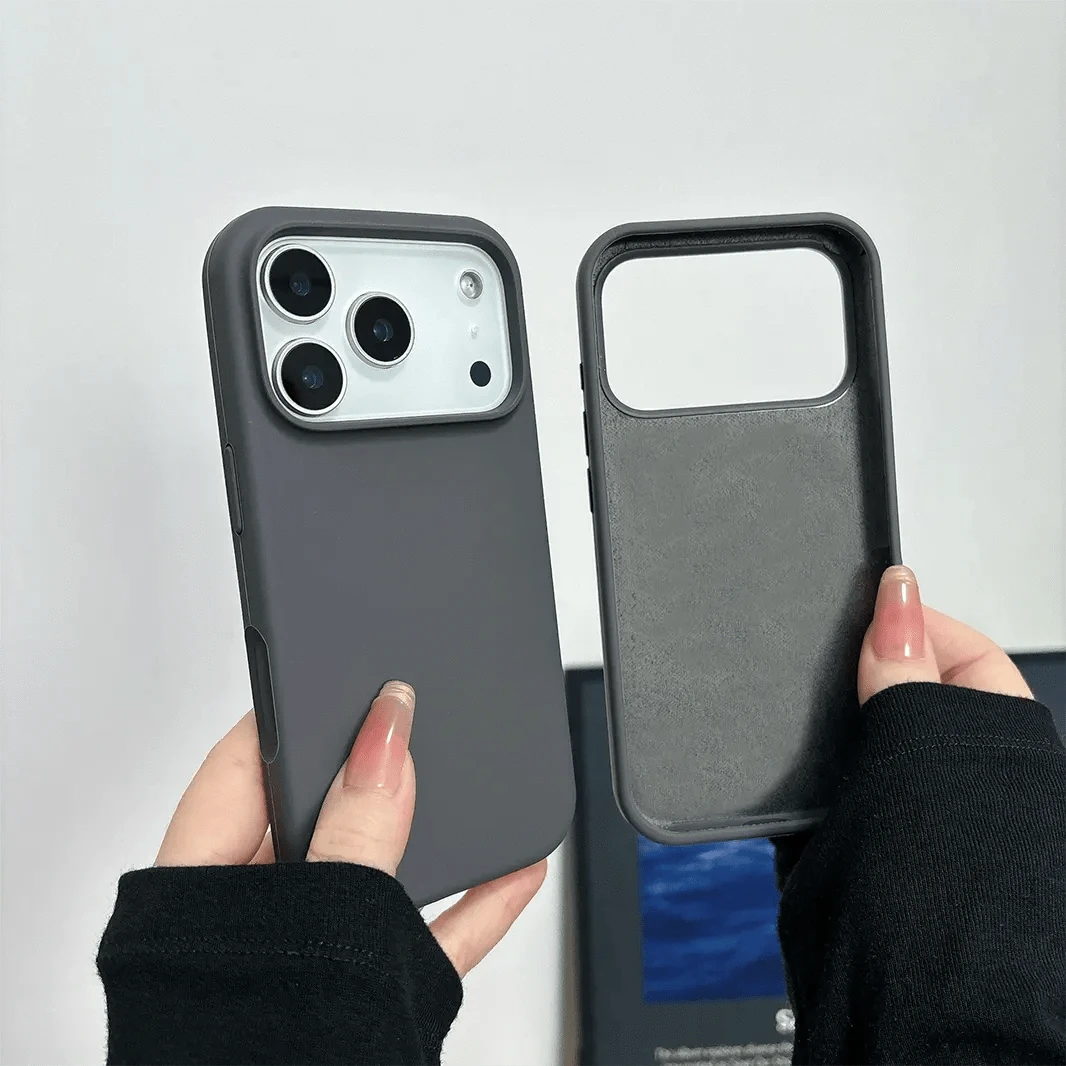 ktusu Generic Cases & Covers Liquid Silicone inner microfiber Case for iPhone 17 Pro Max Dark Grey
