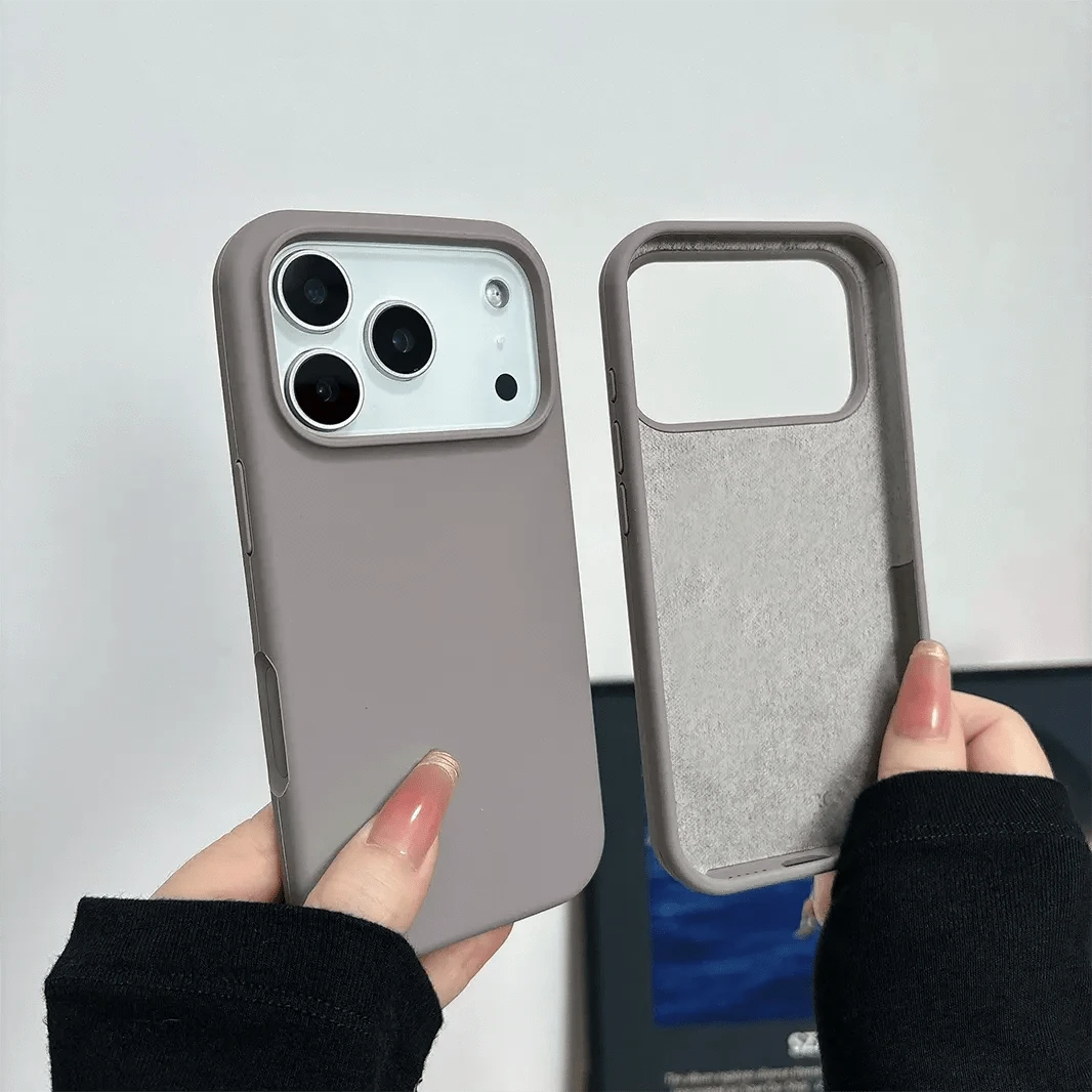 ktusu Generic Cases & Covers Liquid Silicone inner microfiber Case for iPhone 17 Pro Max Graphite