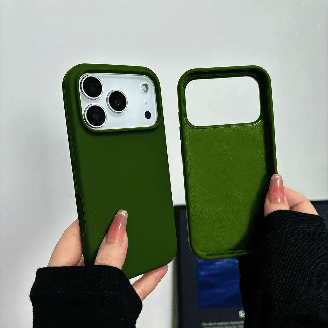 ktusu Generic Cases & Covers Liquid Silicone inner microfiber Case for iPhone 17 Pro Max Midnight Green