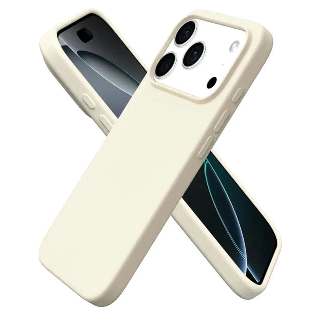 ktusu Generic Cases & Covers Liquid Silicone inner microfiber Case for iPhone 17 Pro Max Off White