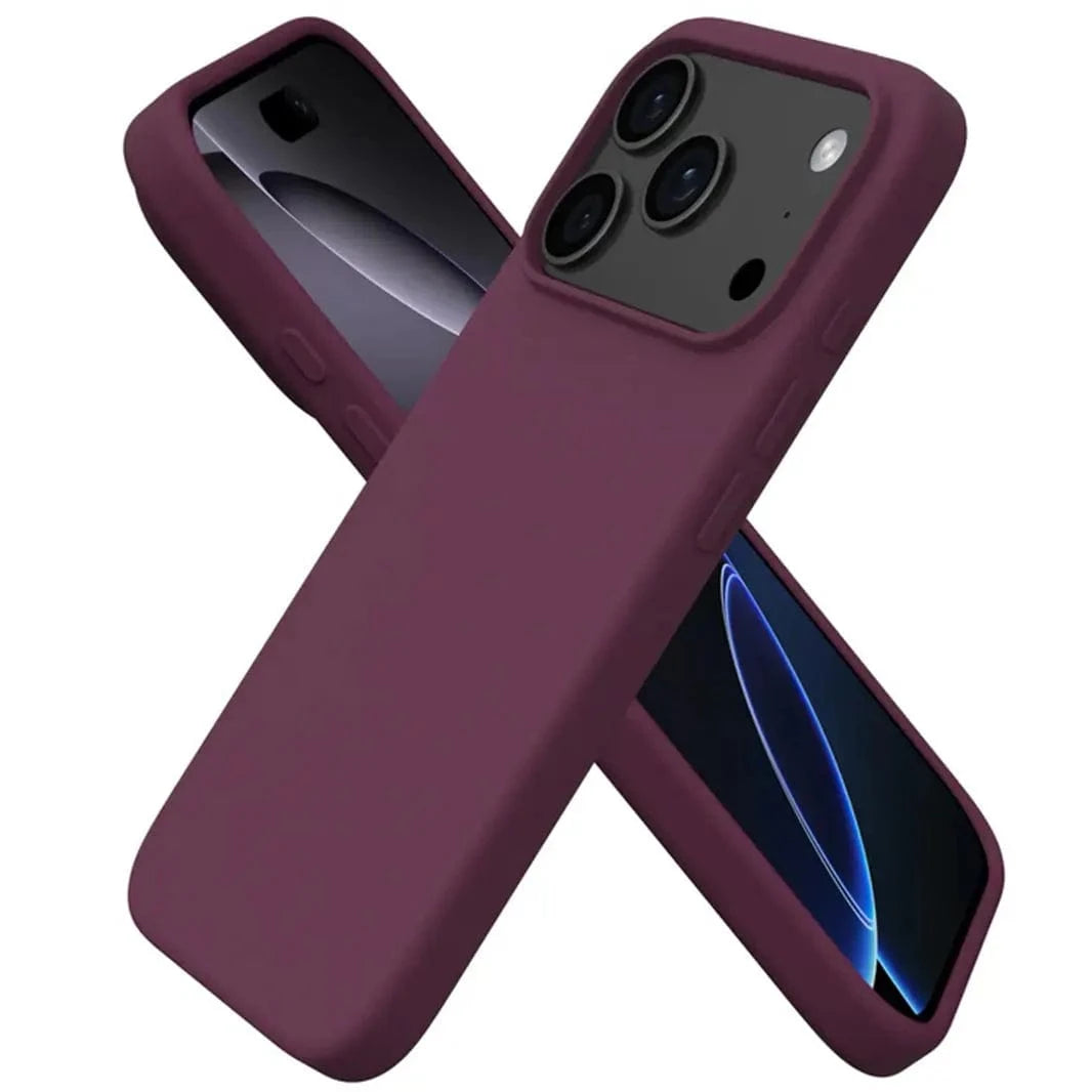 ktusu Generic Cases & Covers Liquid Silicone inner microfiber Case for iPhone 17 Pro Max Wine
