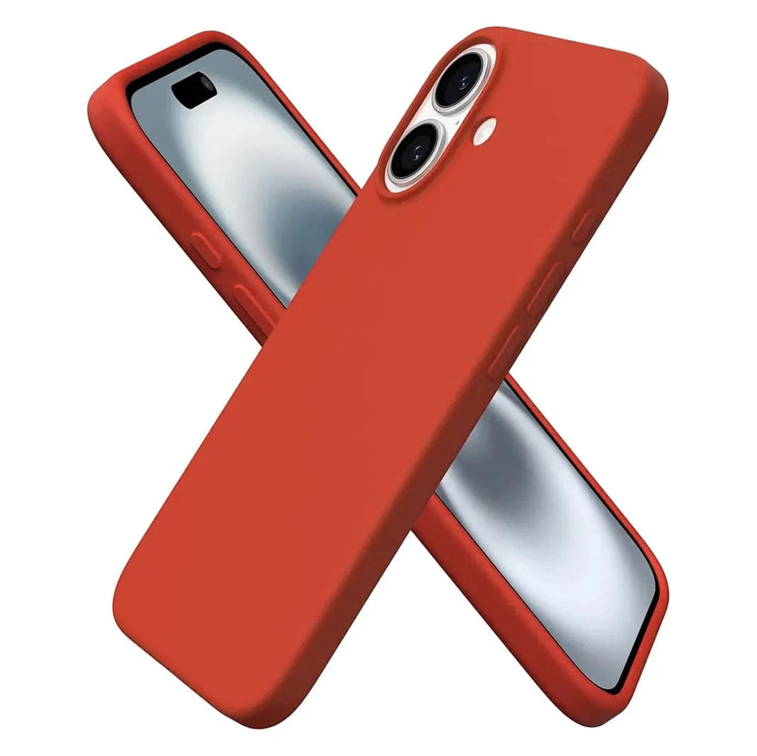 ktusu Generic Cases & Covers Liquid Silicone inner microfiber Case for iPhone 17 Red