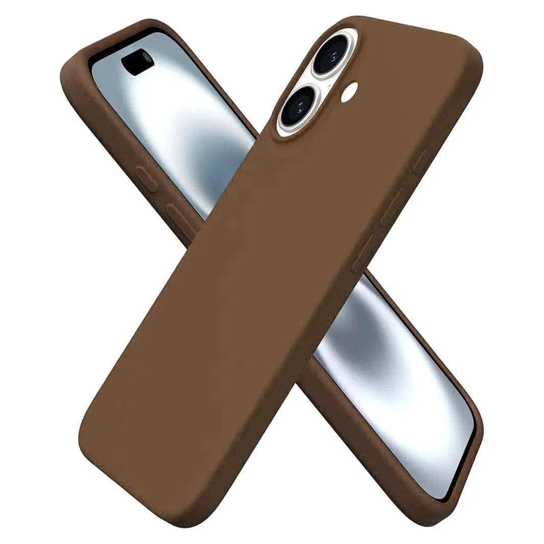 ktusu Generic Cases & Covers Liquid Silicone inner microfiber Case for iPhone 17 Rust Brown