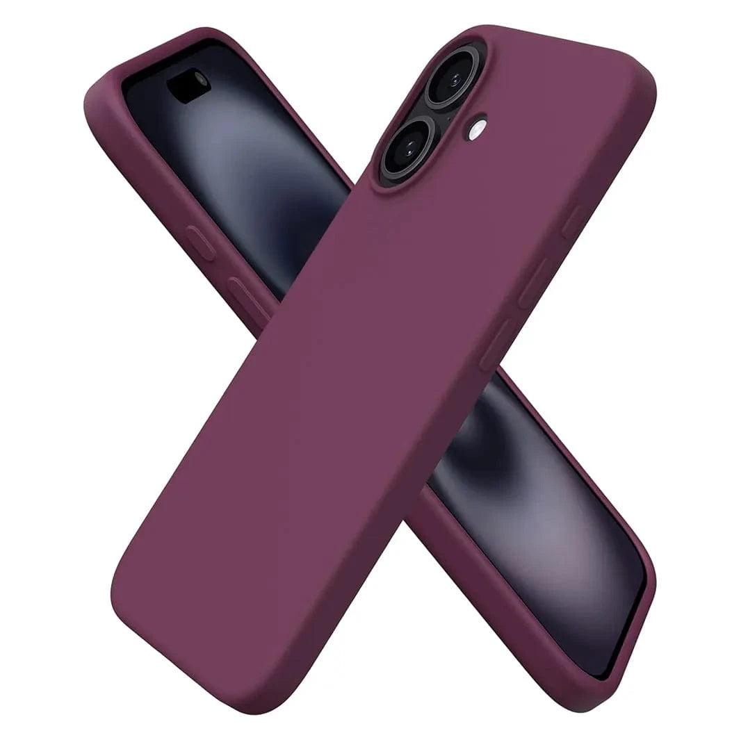 ktusu Generic Cases & Covers Liquid Silicone inner microfiber Case for iPhone 17 Wine