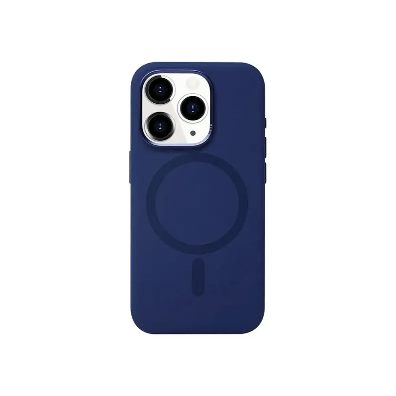 Cases & Covers for iPhone 15 Pro Max / Blue Liquid Silicone Magnetic MagSafe Phone Back Case for Apple iPhone