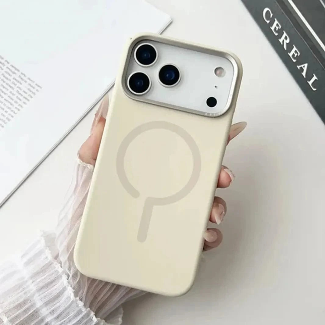 ktusu Generic Cases & Covers Liquid Silicone Magsafe Hard Case for iPhone 17 Pro Max Cream / with magsafe