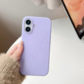 Cases & Covers for iPhone 16 Plus / Powder Blue Liquid Silicone Slim Soft Touch Phone Case for iPhone 16 Seris