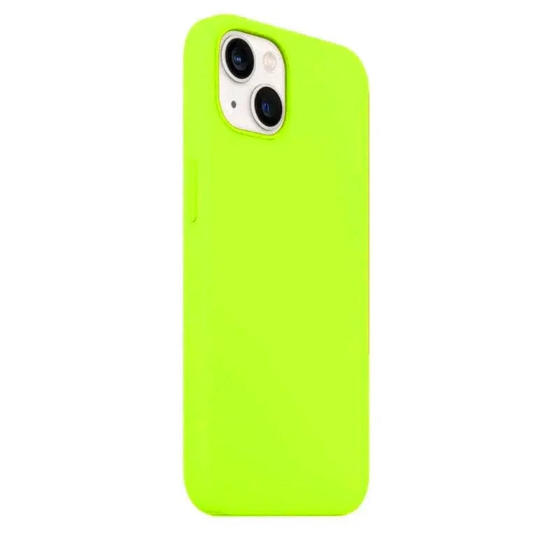 Cases & Covers for iPhone 13 mini / Bright Green Liquid Silicone Microfiber Slim Soft Touch Phone Case for Apple iPhone