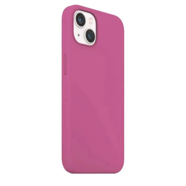 Cases & Covers for iPhone 13 mini / Deep Pink Liquid Silicone Microfiber Slim Soft Touch Phone Case for Apple iPhone