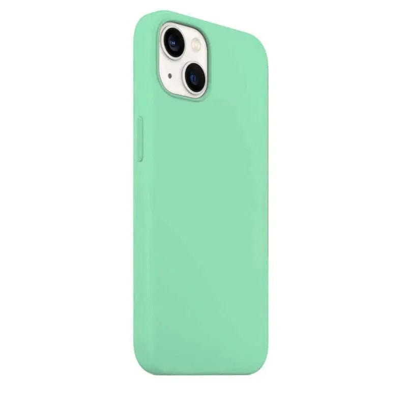 Cases & Covers for iPhone 13 mini / Sea Green Liquid Silicone Microfiber Slim Soft Touch Phone Case for Apple iPhone