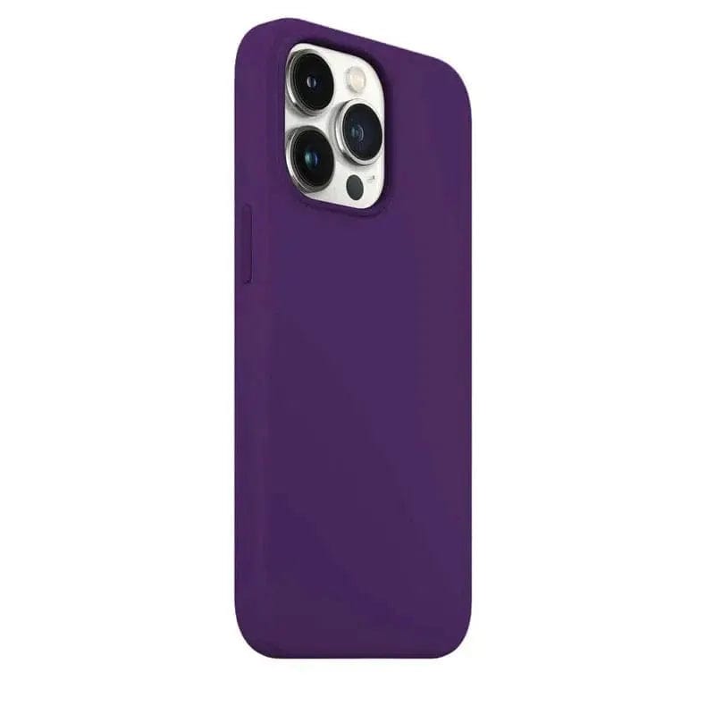 Cases & Covers for iPhone 14 Plus / Dark Purple Liquid Silicone Microfiber Slim Soft Touch Phone Case for Apple iPhone