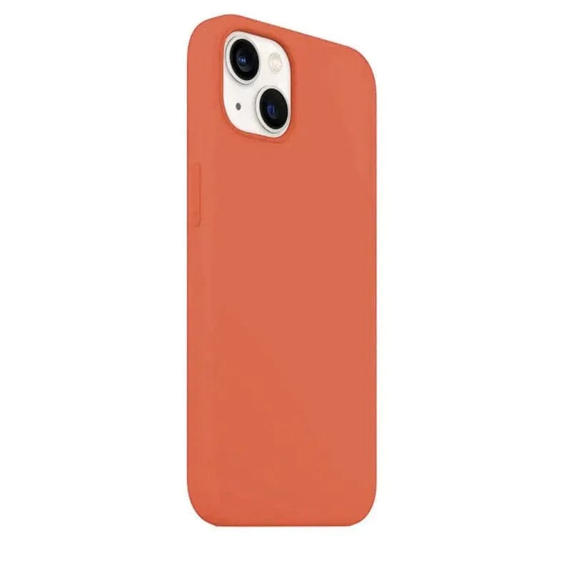 Cases & Covers for iPhone 14 Plus / Dull Orange Liquid Silicone Microfiber Slim Soft Touch Phone Case for Apple iPhone