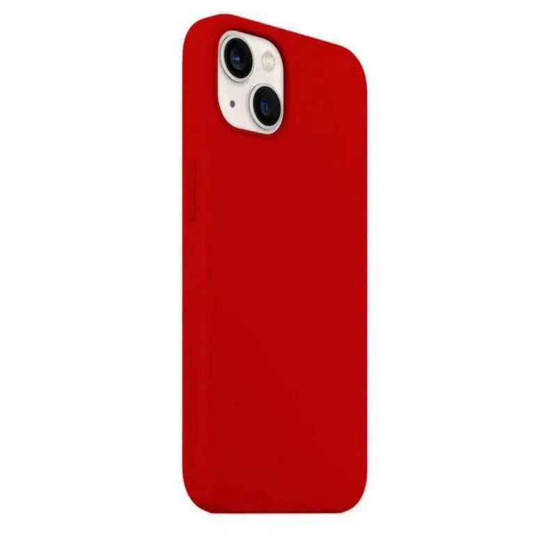 Cases & Covers for iPhone 14 Plus / Red Liquid Silicone Microfiber Slim Soft Touch Phone Case for Apple iPhone