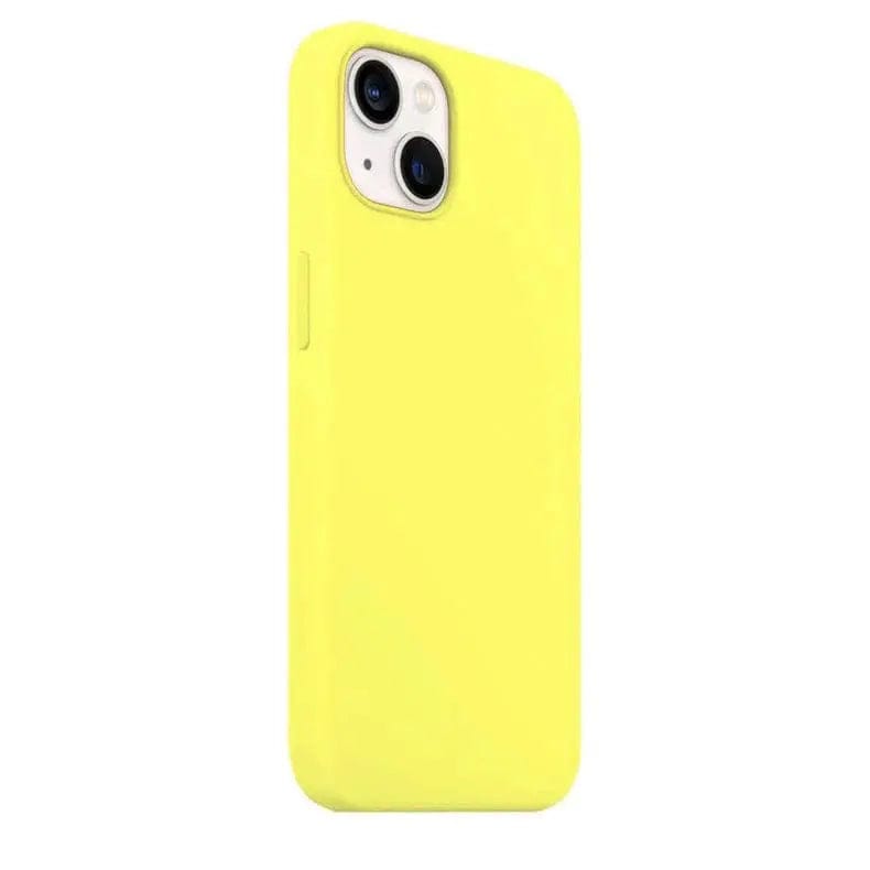 Cases & Covers for iPhone 14 Plus / Sunshine Yellow Liquid Silicone Microfiber Slim Soft Touch Phone Case for Apple iPhone