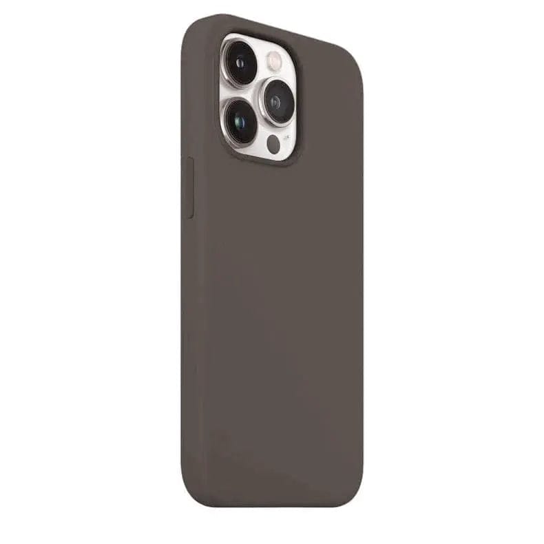 Cases & Covers for iPhone 15 Pro Max / Brownish Grey Liquid Silicone Microfiber Slim Soft Touch Phone Case for Apple iPhone