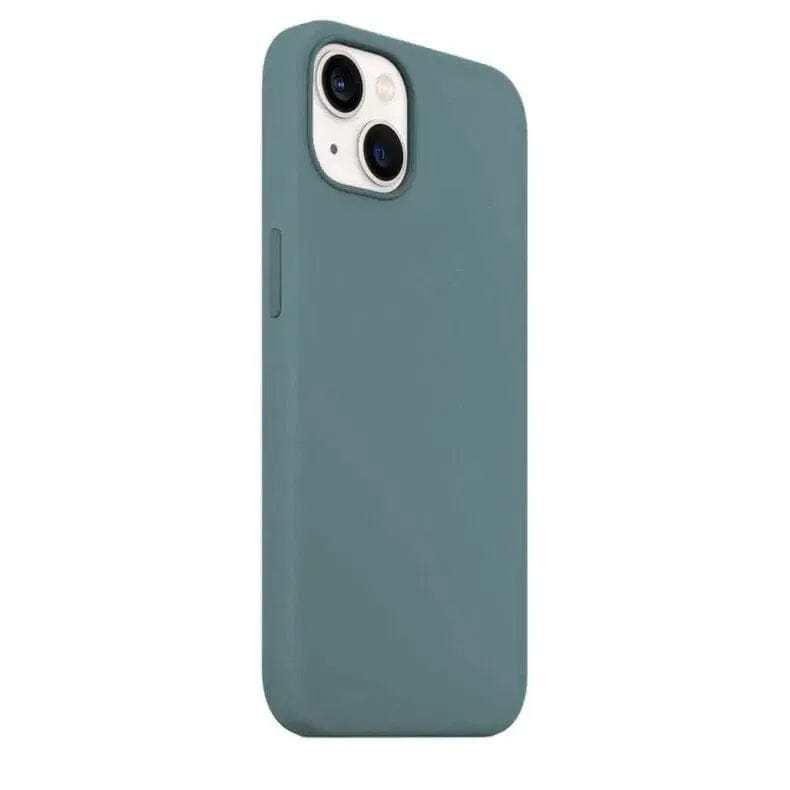 Cases & Covers for iPhone 15 Pro Max / Dull Teal Liquid Silicone Microfiber Slim Soft Touch Phone Case for Apple iPhone