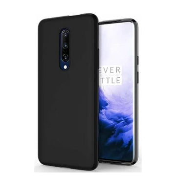 Cases & Covers for OnePlus 7 / Black Liquid Silicone Microfiber Slim Soft Touch Phone Back Case for Oneplus