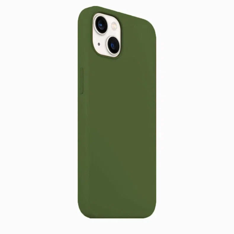 Cases & Covers for iPhone 13 / Army Green Apple iPhone 13 Liquid silicone Soft Phone Cover With inner microfiber